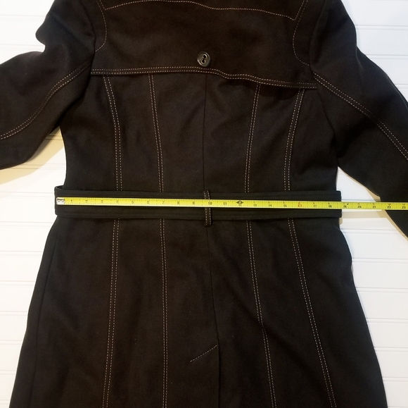Heavy Wool Blend Belted Winter Coat - Picture 14 of 16